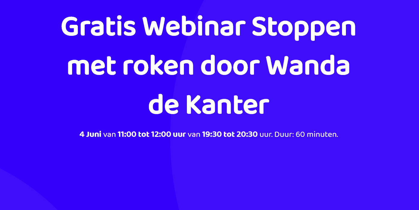 Gratis rookstop webinar voor cliënten: